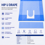 RaySafe Hip U Drape 240 × 225 cm sterile surgical drape