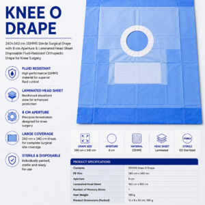 RaySafe Knee O Drape 240 × 340 cm sterile surgical drape