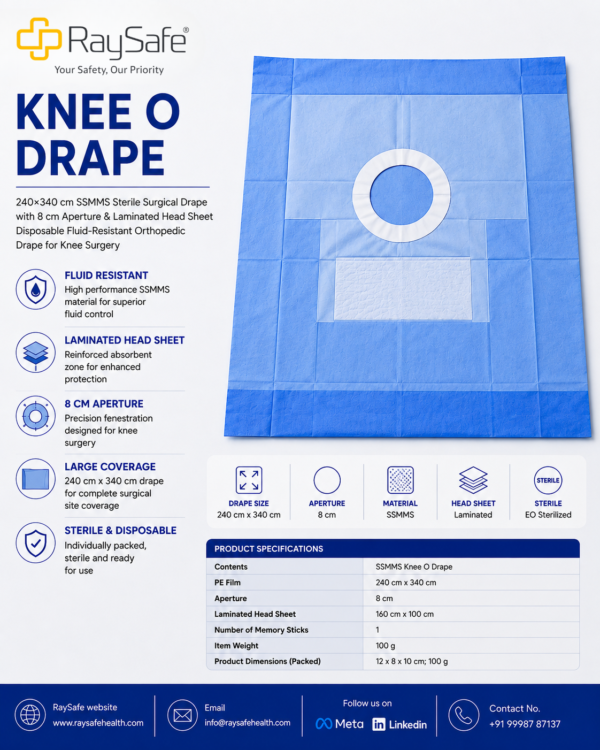 RaySafe Knee O Drape 240 × 340 cm sterile surgical drape