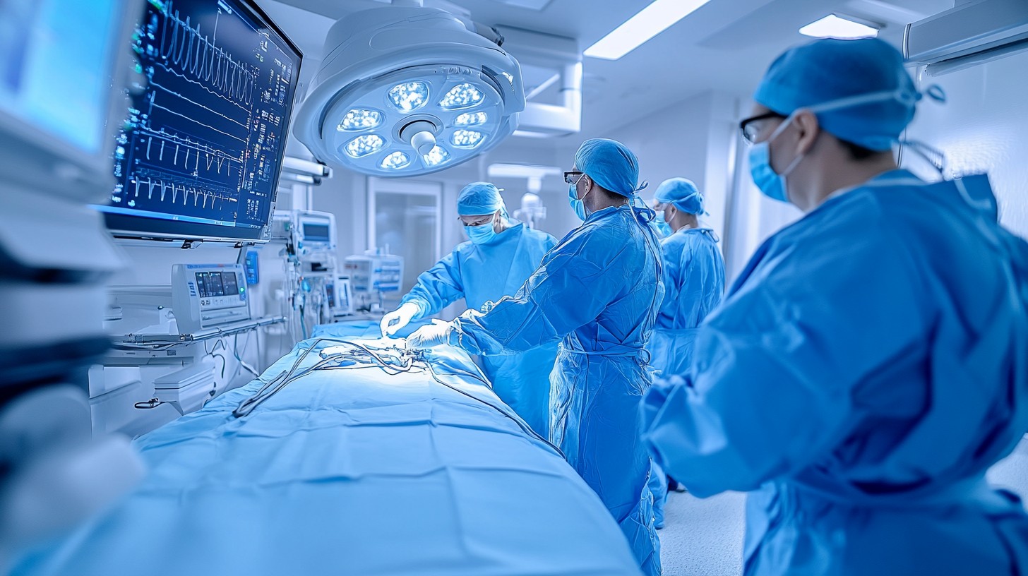 sterile surgical gowns manufacturer in India, disposable surgical gowns for hospitals, reinforced surgical gown, SMS surgical gown, AAMI level 4 surgical gown, medical disposable gowns, surgical PPE kit, operation theater gown, sterile medical gown RaySafe Healthcare